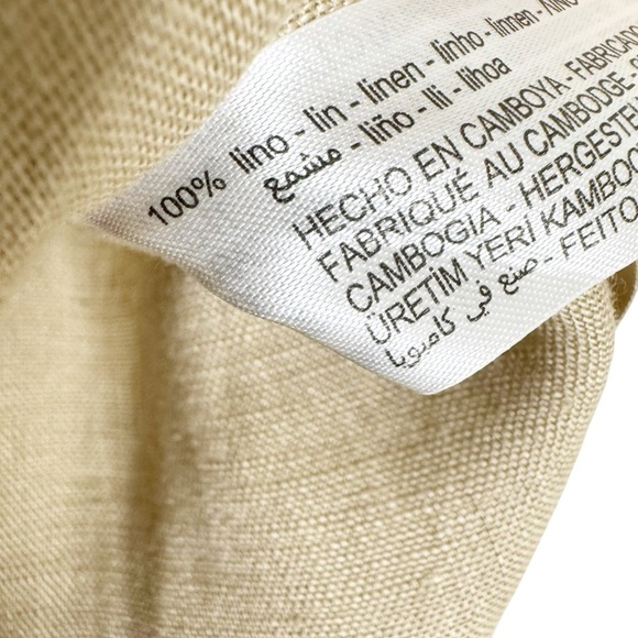 Zara 100% Linen Layered Mini Midi Skirt Tan Size S - Picture 12 of 14